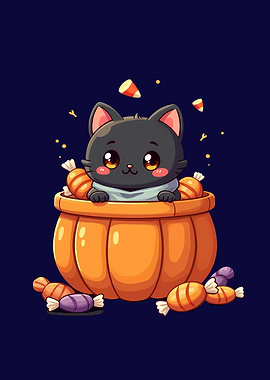 Halloween Cat with