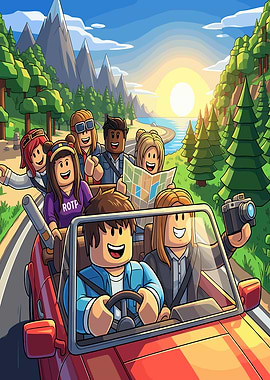 Road Trip with Roblox Characters