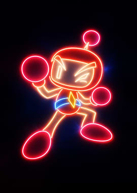 Bomberman Neon Art