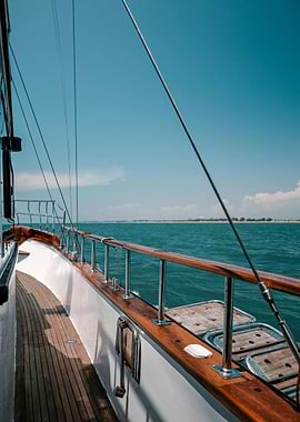 Yacht Deck View on a Sunny Day