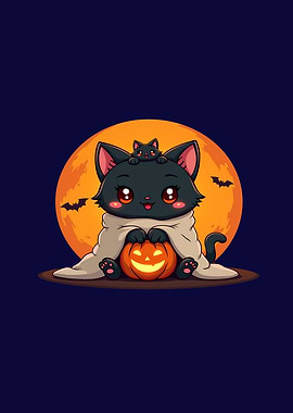 Halloween Cat with
