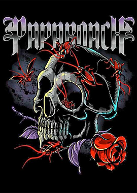 Papa Roach Skull and Rose Artwork