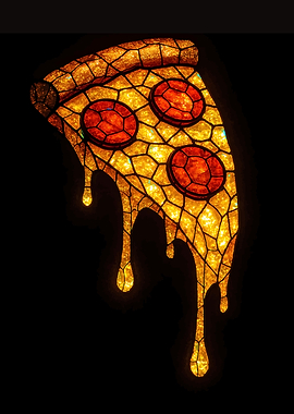 Stained Glass Pizza Slice