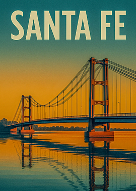 Santa Fe Bridge Travel Poster