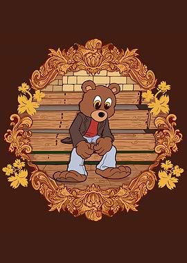 Kanye West Bear Cartoon Illustration