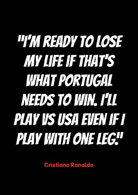 cristiano ronaldo quote poster
