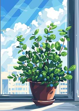 Potted Plant by the Window