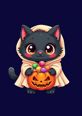 Halloween Cat with