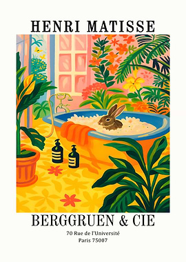 Henri Matisse Exhibition Poster with Rabbit