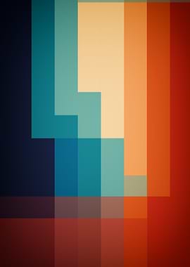 Abstract Color Block Composition