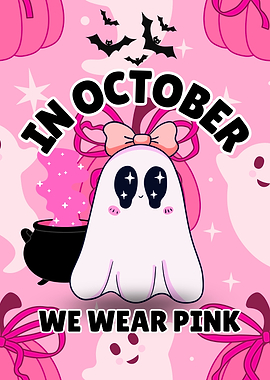 Halloween Pink Ghost .wear pink