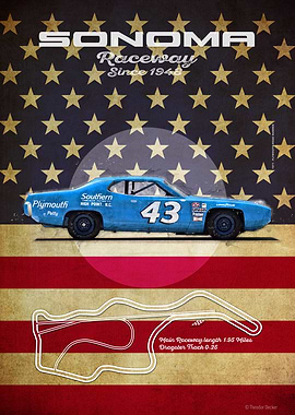 Sonoma Raceway Vintage Racing Poster