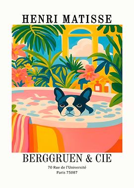 Henri Matisse Dog in Bathtub Art