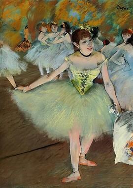 Degas' Dancers in Green and Yellow