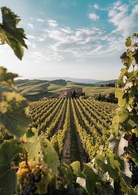 Tuscan Vineyard Landscape