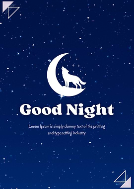 Good Night Wolf Moon Poster