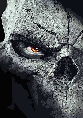 Grim Reaper Close-Up with Glowing Eye