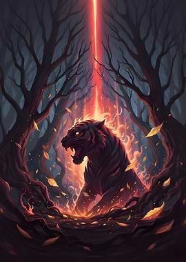 Inferno Roar – The Flaming Tiger in the Dark Woods