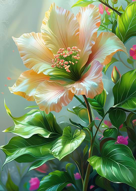 Floral Beauty: Peach and Cream Blossom