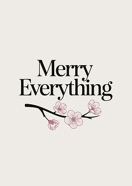 Merry Everything Floral Greeting