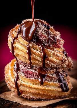 Churros with Chocolate Sauce
