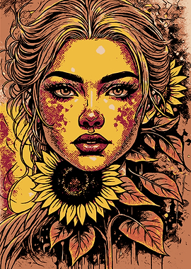 Sunflower Girl Portrait