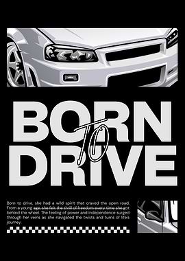 Born to Drive Car Graphic