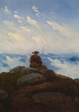 Wanderer above the Sea of Fog painting