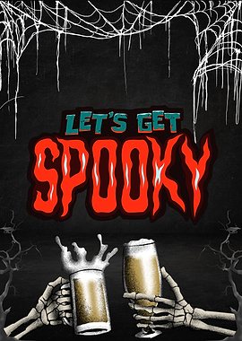 Let's Get Spooky Halloween Beer Toast