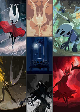 Hollow Knight Character Collage