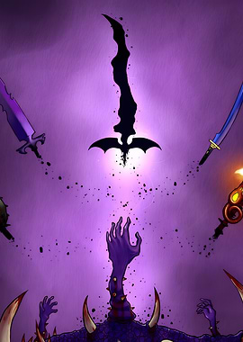 Fantasy Swords and Monster Art