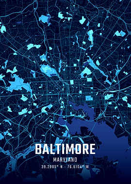 Baltimore Midnight City Map