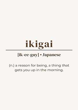 Ikigai Definition Art Print