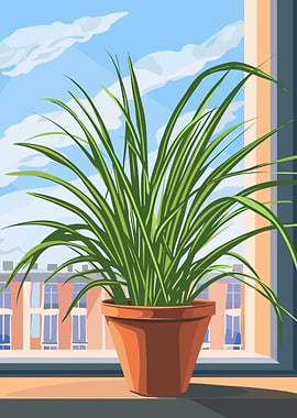 Potted Plant by the Window