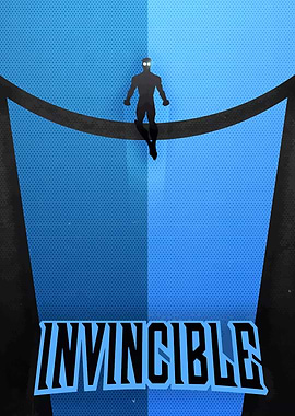 Invincible Superhero Silhouette Minimalist Poster
