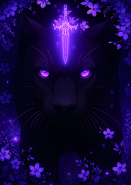 Mystical Panther with Sword