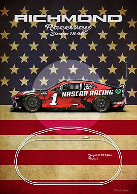 Richmond Raceway NASCAR Racing Poster