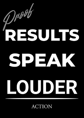 Results Speak Louder Motivational Poster