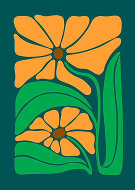 Floral Art Nouveau Illustration