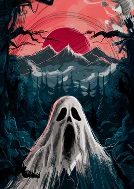 Ghost in the Forest Illustration