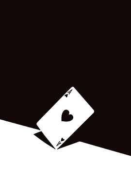 Ace of Hearts Minimalist Card Art