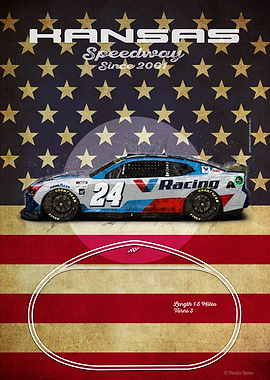 Kansas Speedway Racing Poster