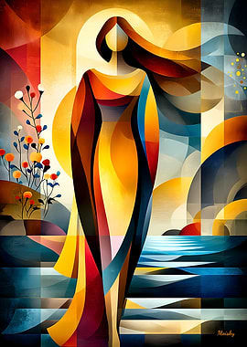 Aphrodite – Cubist Minimal Mythology Abstract