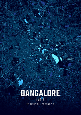 Bangalore Midnight City Map