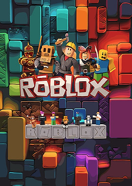 Roblox Characters and Logo Illustration