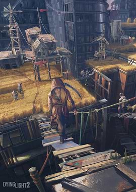 Dying Light 2: Post-Apocalyptic Rooftop Village