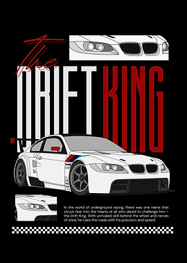 The Drift King Car Illustration