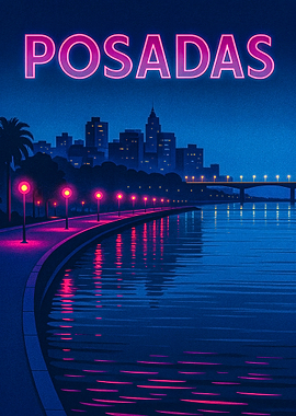Posadas Cityscape at Night