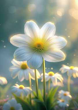 White Daisies in a Field
