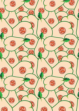Chayote Squash Seamless Pattern